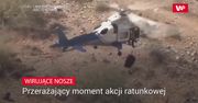Wirujące nosze. Przerażający moment akcji ratunkowej