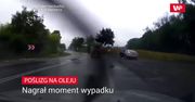 Poślizg na oleju. Przerażające nagranie momentu wypadku