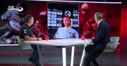 Szpilka Skórnickiego. Przeszkadza wiatr. Pije do taśmy na Sparcie