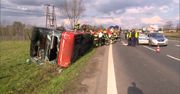 Wypadek autokaru koło Warszawy