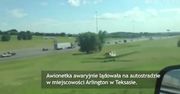 Awaryjne lądowanie na autostradzie w Teksasie