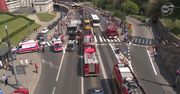 Wypadek na trasie WZ w Warszawie