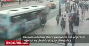 Nagranie wypadku miejskiego autobusu