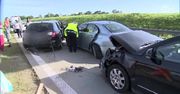 Lawina kolizji na autostradzie A4