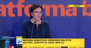Ewa Kopacz komentuje wynik PO