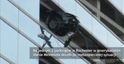 Auto omal nie wypadło z parkingu piętrowego