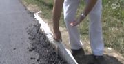 Droga po remoncie. Asfalt można... zwijać