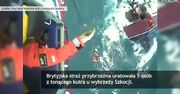 Brytyjski śmigłowiec podjął z kutra pięciu ludzi