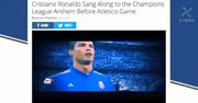 Cristiano Ronaldo śpiewał hymn Ligi Mistrzów