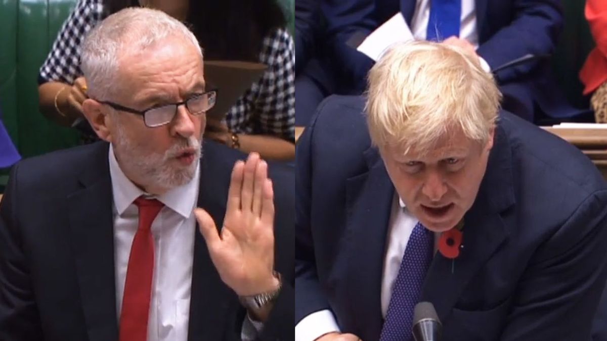 Jeremy Corbyn i Boris Johson starli się przed głosowaniem nad skrócenie kadencji parlamentu