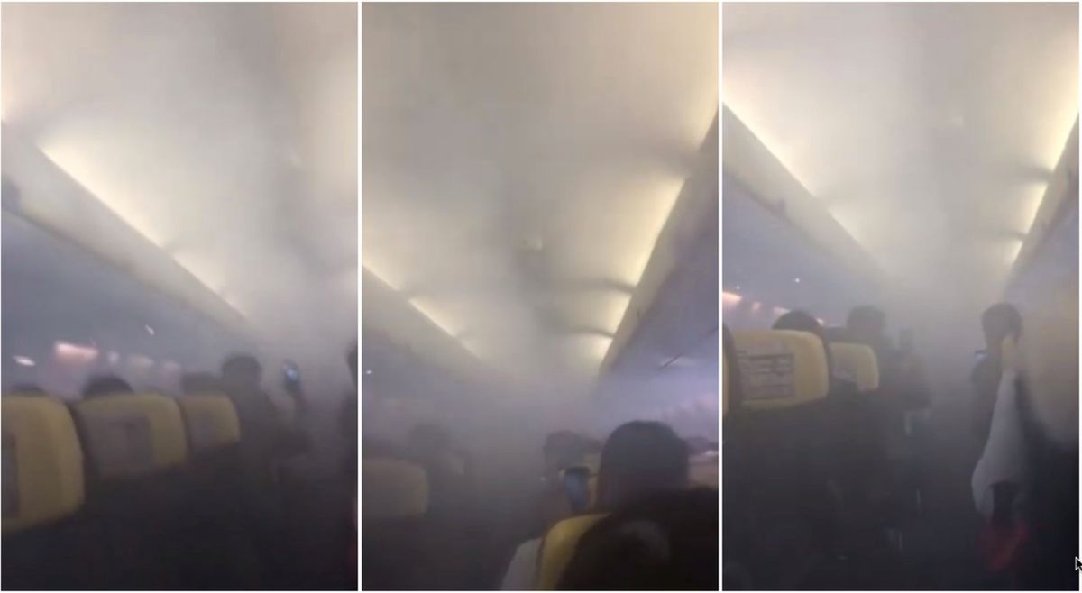 Ryanair musiał awaryjnie lądować. Cały pokład wypełnił się dymem