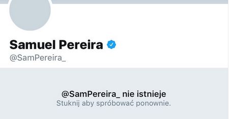 Pereira zniknął z Twittera. Paczuska rozpacza i wskazuje winnych