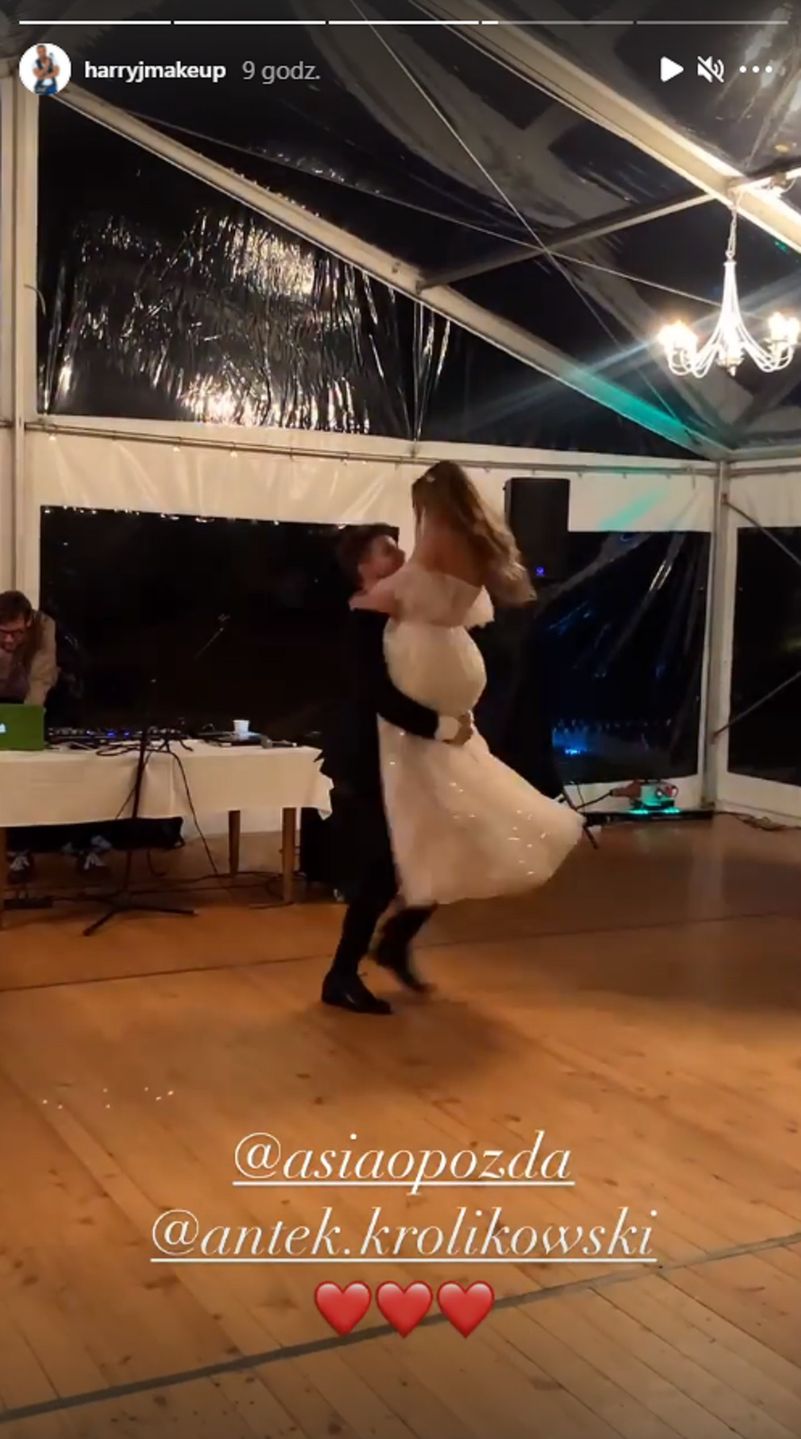 Joanna Opozda w drugiej sukni ślubnej