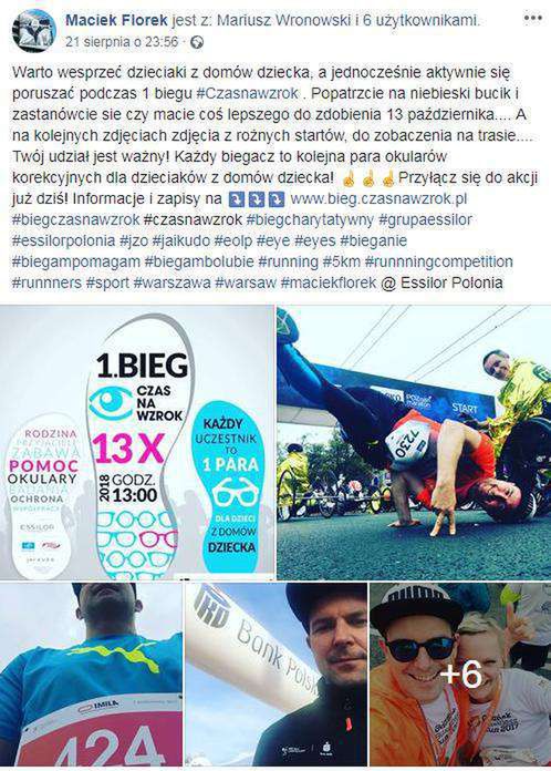 Gwiazdy zachęcają do udziału w maratonie Bieg Czas Na Wzrok 2018