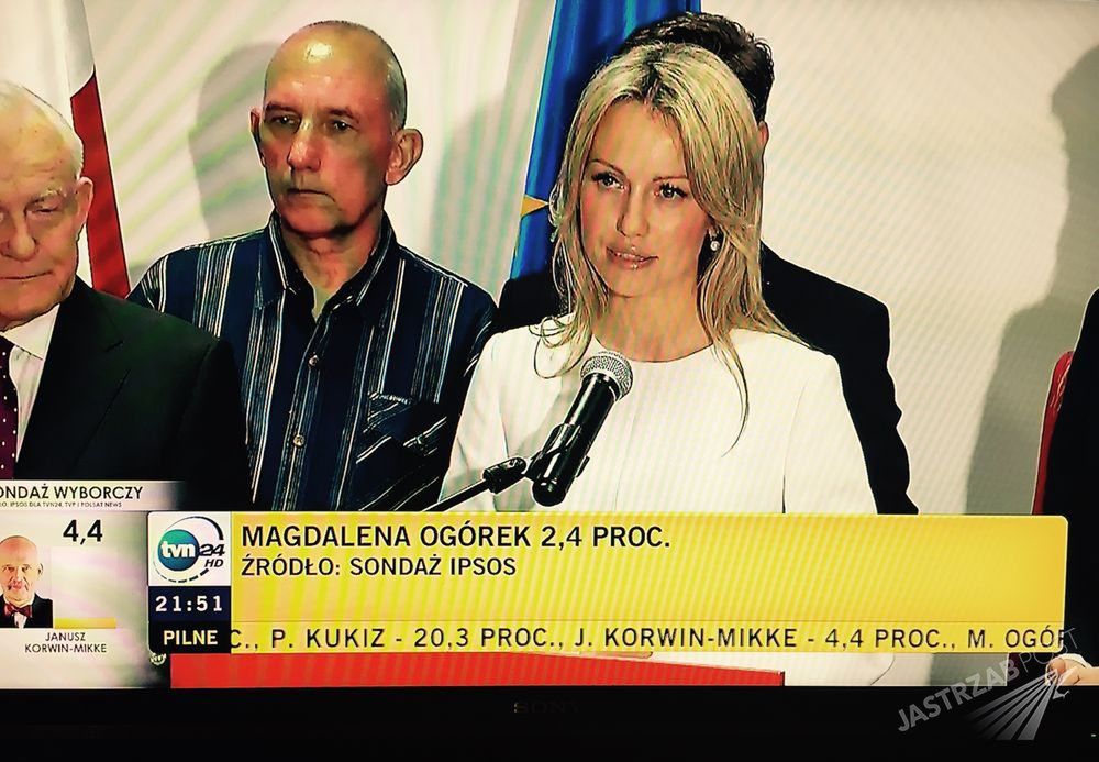 Sztab wyborczy Magdaleny Ogórek
Fot. screen z TVN24