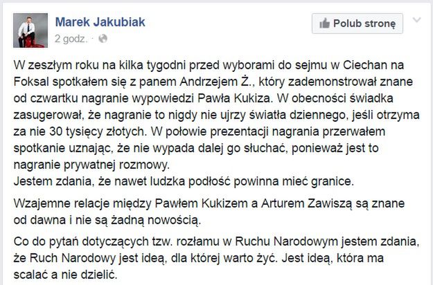 Post Marka Jakubiaka 