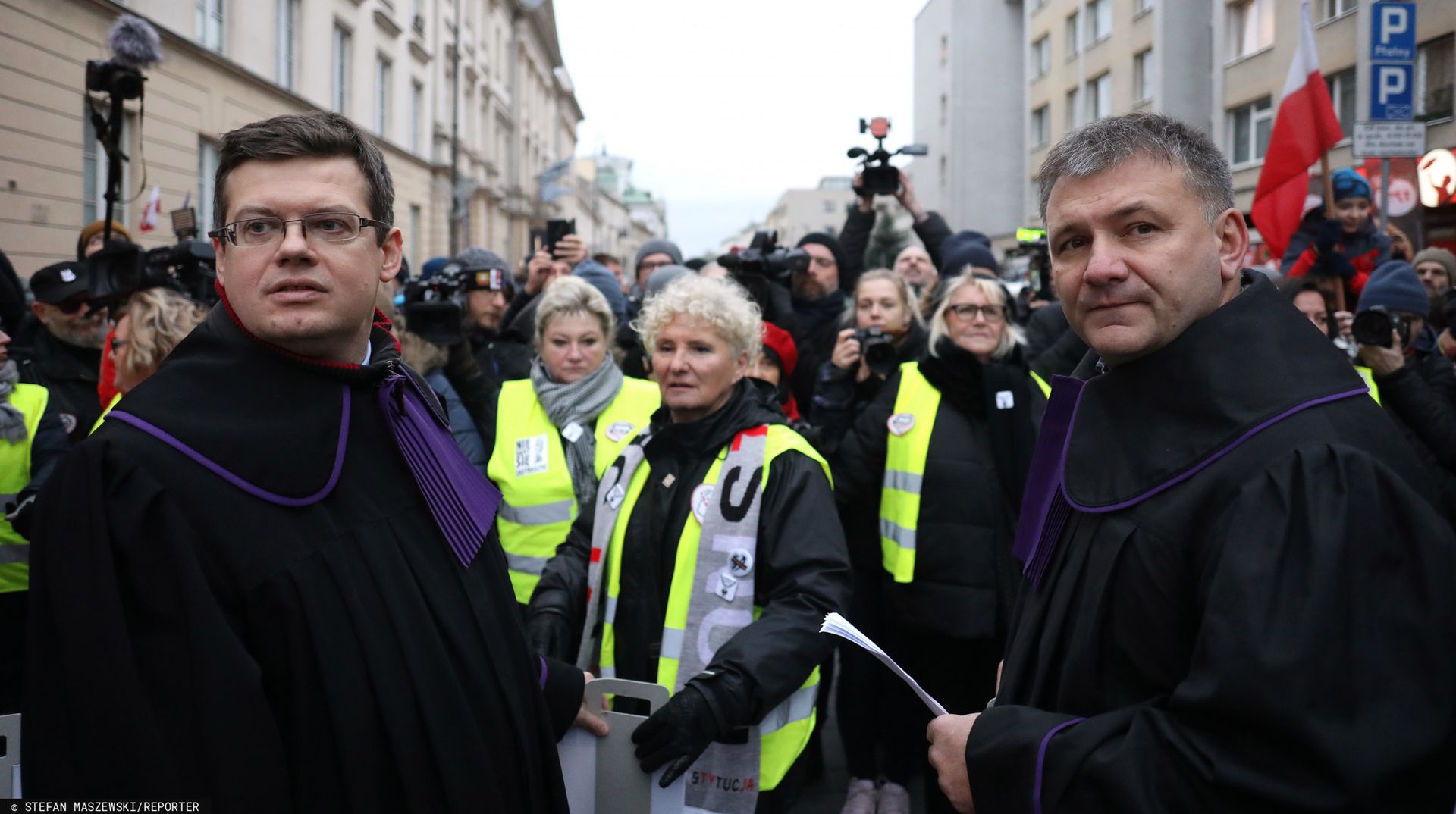 Warszawa. Sędzia Waldemar Żurek na Marszu Tysiąca Tóg, 11 stycznia 2020 r.