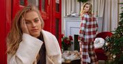 Karolina Pisarek odziana w stylową piżamę pozuje na tle świątecznych dekoracji. Fanka: "Nie zadbała o to, żeby facet jej nie zdradzał"