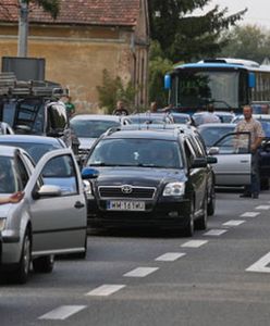 Kilkaset osób blokowało DK 7 koło Tarczyna