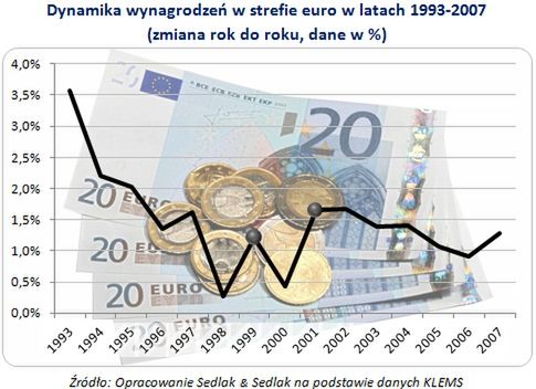 Przyjęcie euro: będą podwyżki wynagrodzeń?