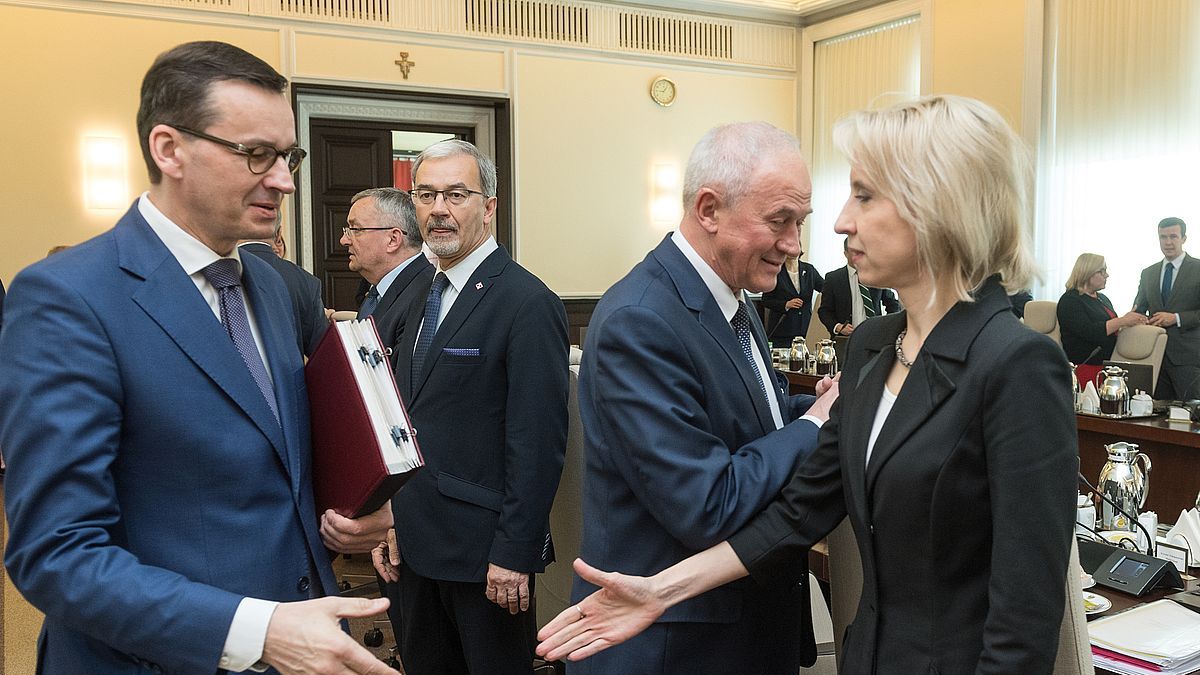Teresa Czerwińska i premier Mateusz Morawiecki. 