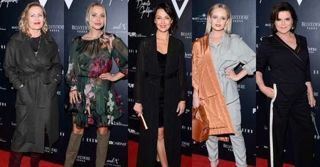 Gwiazdy na pokazie mody Doroty Goldpoint: Grażyna Szapołowska, Alicja Resich-Modlińska, Olga Kalicka, Ola Ciupa, Anna Popek