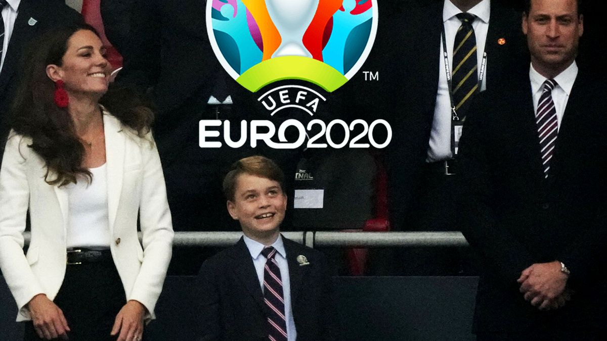 Finał Euro 2020 Kate, William i George