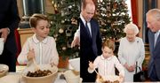 6-letni książę George ochoczo miesza składniki na świąteczny pudding pod okiem taty, dziadka i prababci (ZDJĘCIA)
