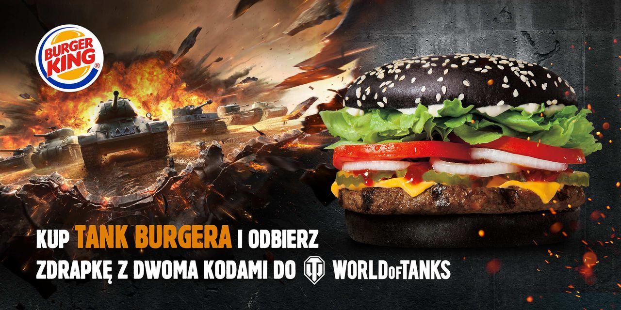 Tank Burger. World of Tanks i Burger King łączą siły i prezentują burgera dla czołgistów