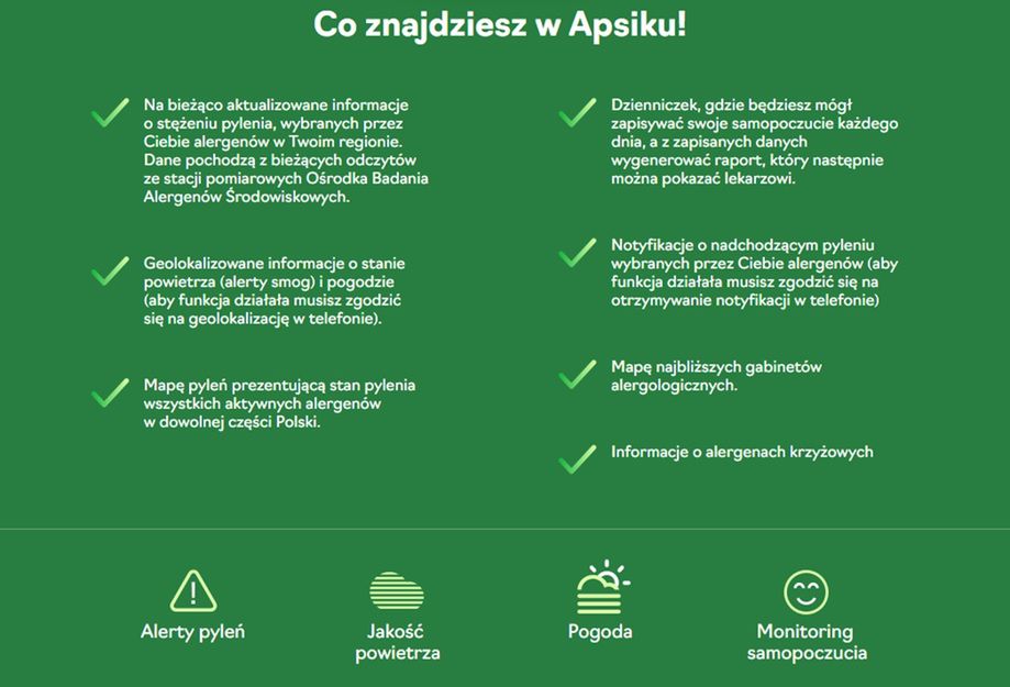 Apsik! - darmowa aplikacja dla alergików 