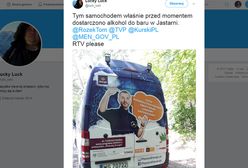 Samochód państwowej firmy dowozi alkohol do baru? Jest komentarz spółki