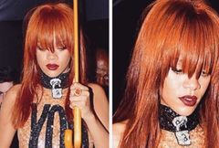 Rihanna w sukience ze sloganem