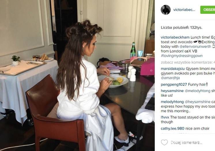 Co Victoria Beckham jada na lunch?