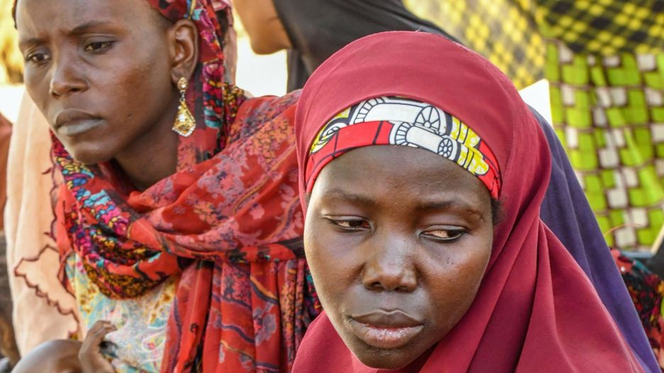 Kobiety w obozie utrzymywanym przez nigeryjską armię