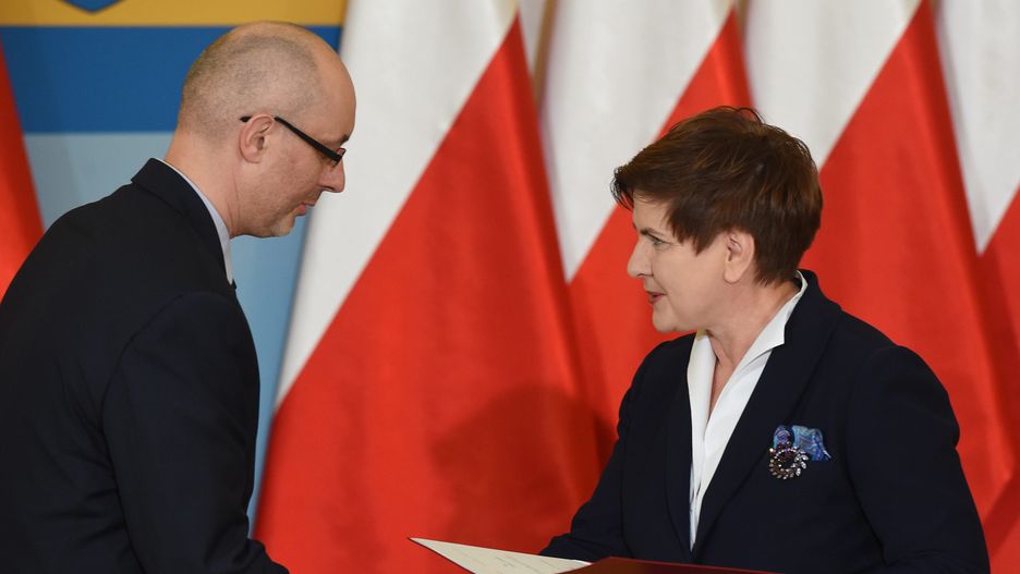 Adrian Czubak i Beata Szydło
