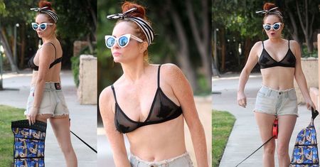 Phoebe Price: wyprowadza psa w samej bieliźnie?