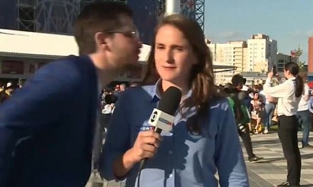 Próbował pocałować reporterkę, gdy relacjonowała mundial. Dostał krótką, ale pouczającą lekcję