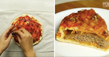 Okrągła przekąska z mięsem mielonym