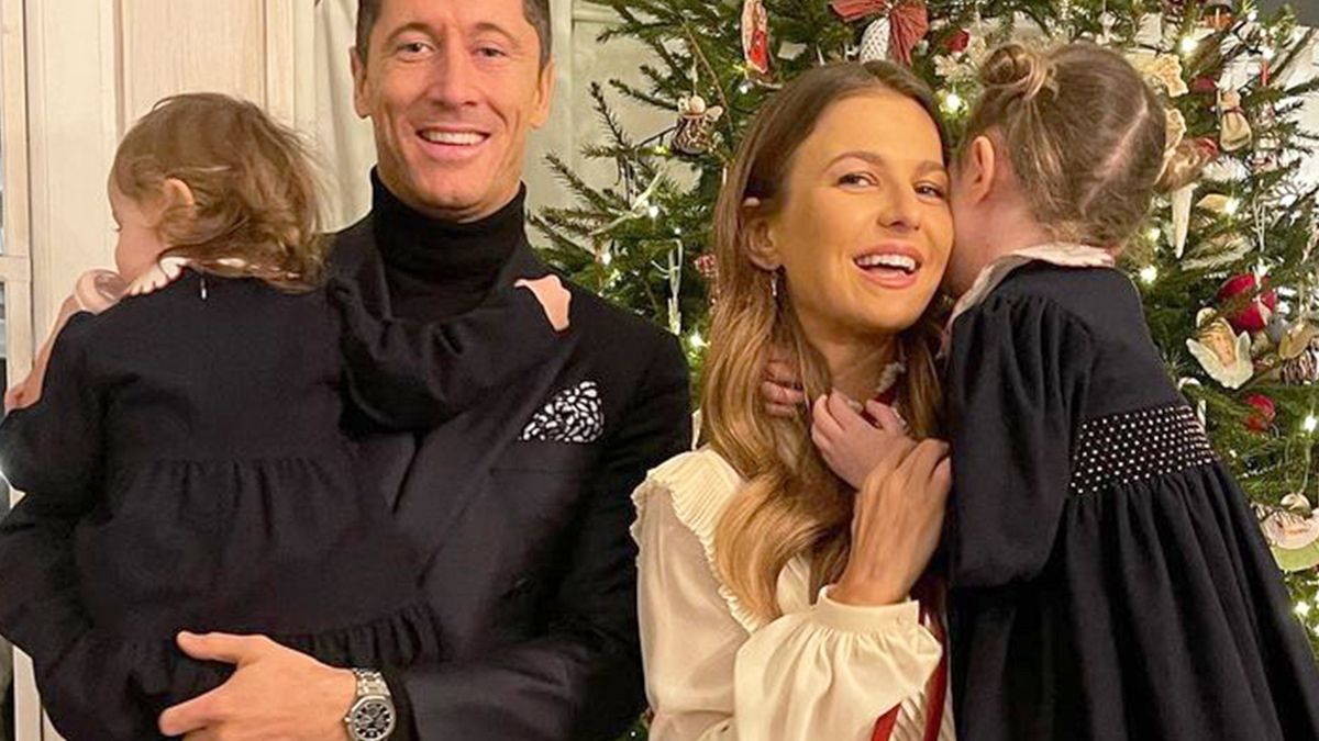 Lewandowscy z córkami