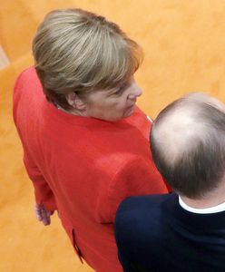 Trudna rozmowa Merkel z Putinem. Ta mina mówi wszystko