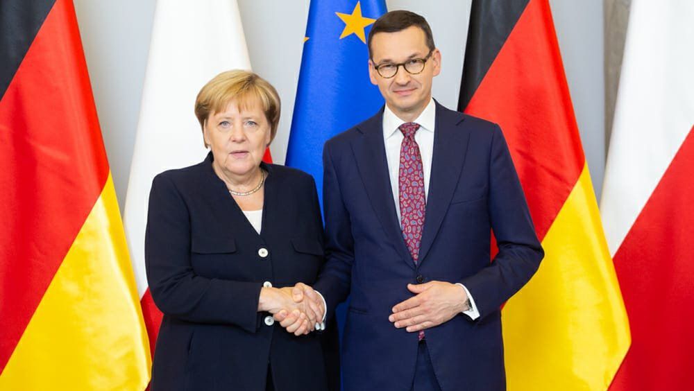 Kanclerz Angela Merkel i Mateusz Morawiecki