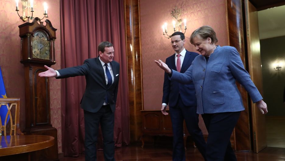 Angela Merkel była w poniedziałek z wizytą w Warszawie