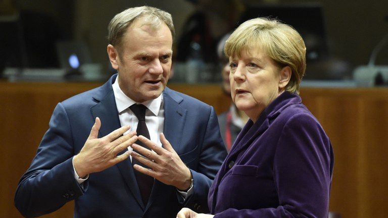 Donald Tusk i Angela Merkel