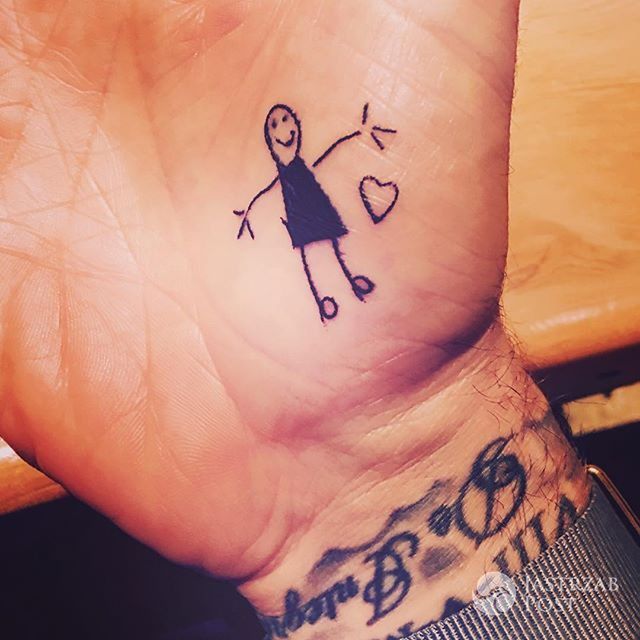 Tatuaż Davida Beckhama z rysunkiem córki