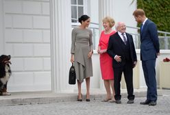 Meghan i Harry w Irlandii. Powitały ich urocze pupile pary prezydenckiej
