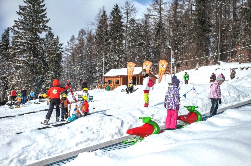 krynica zdroj, gora parkowa, sanki, 