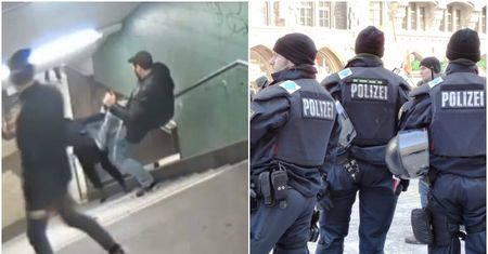 Imigranci zepchnęli kobietę ze schodów. Policja skupiła się jednak na szukaniu osoby, która opublikowała wideo w sieci