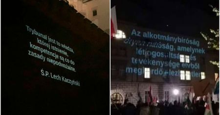 KOD zaczął wyświetlać w trakcie miesięcznicy smoleńskiej cytaty Lecha Kaczyńskiego na murach Wawelu
