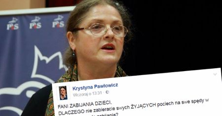 "Fani zabijania dzieci" w "satanistycznych odzieniach". Krystyna Pawłowicz komentuje "czarny protest"