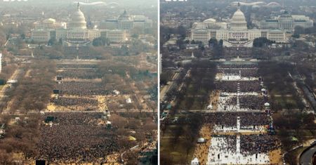 Internet porównuje i wyśmiewa "tłumy" obecne na zaprzysiężeniu Donalda Trumpa